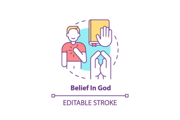 Belief in God Concept Icon Review for Real Embroidery Projects