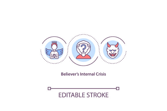 Believers Internal Crisis Concept Icon Review