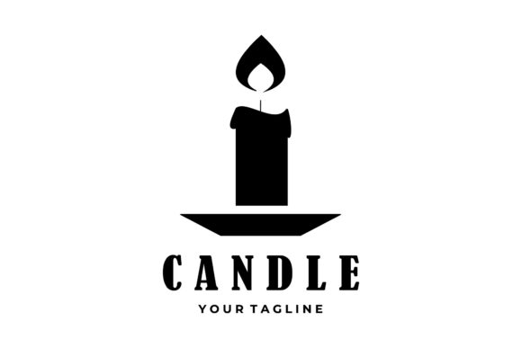 Candle Logo Vintage Vector Logo Icon Review for Embroidery Projects