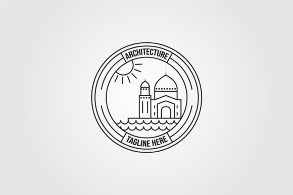 Islamic Symbol Logo Line Art Vector Logo Review for Real Embroidery Projects