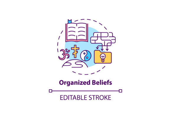 Organized Beliefs Concept Icon Review for Embroidery Projects