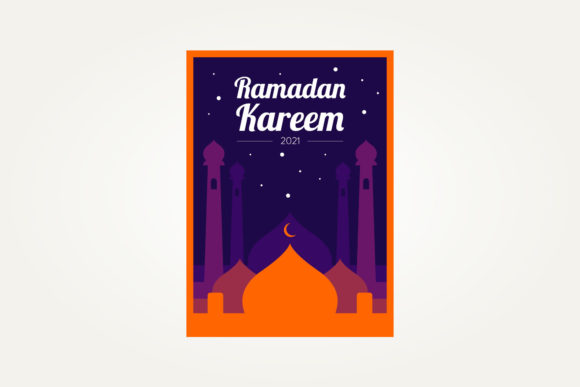 Ramadan Kareem Illustration Flat Poster Review