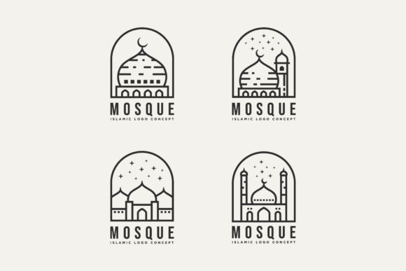 Set of Islamic Mosque Architecture Embroidery Design Review